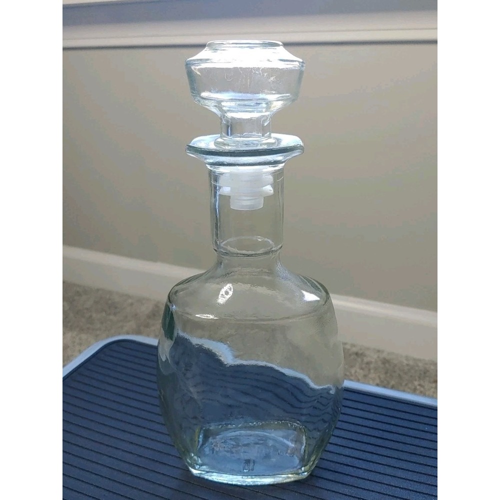 Vintage Owen Clear Glass Liqour Bottle Decanter D-396 With Glass Stopper